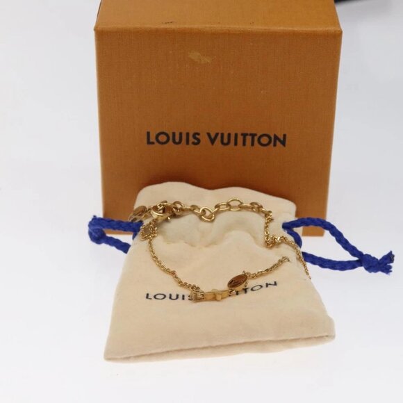 LOUIS VUITTON Bracelet Petit Louis Bracelet metal Gold M00374 LV Auth sw559 - Picture 6 of 7
